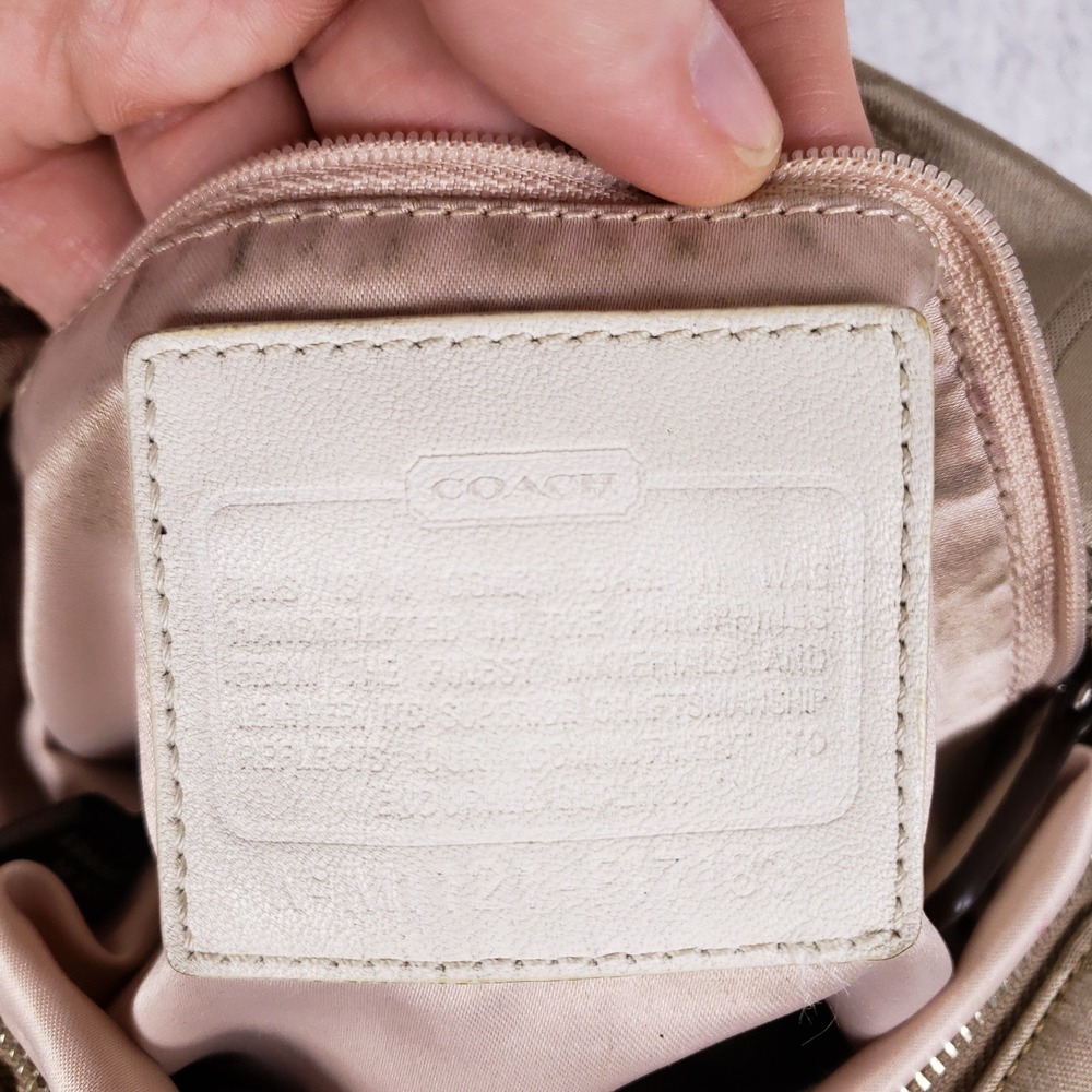 Coach‎ Signature C Jacquard Hobo Bag Large Champagne - Picture 8 of 16